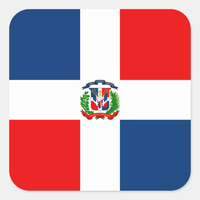 Dominican Republic Flag  Square Sticker (Front)