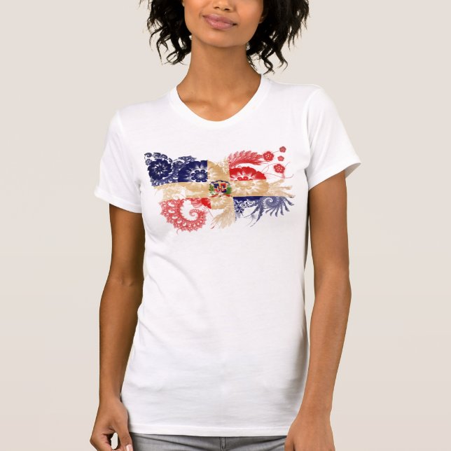Dominican Republic Flag T-Shirt (Front)