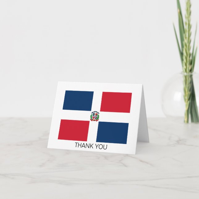 Dominican Republic Flag Thank You Card (Front)