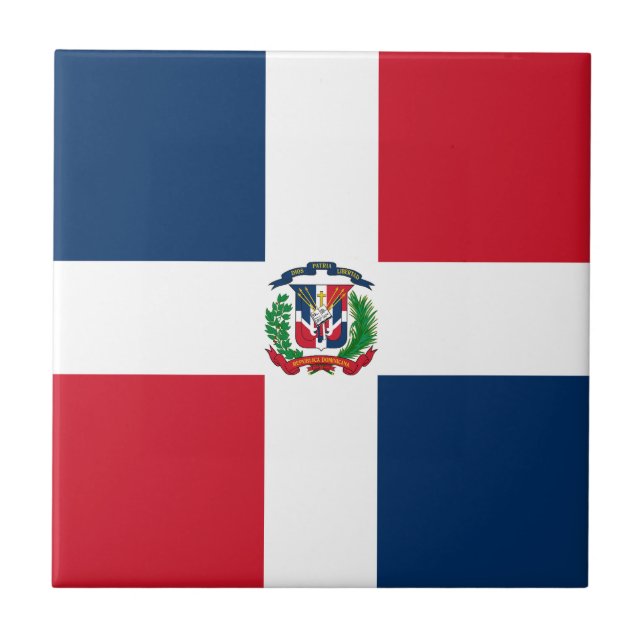 Dominican Republic Flag Tile (Front)