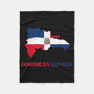 Dominican Republic Flag Travel Souvenir Dominican  Fleece Blanket