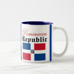 Dominican Republic flag Two-Tone Coffee Mug