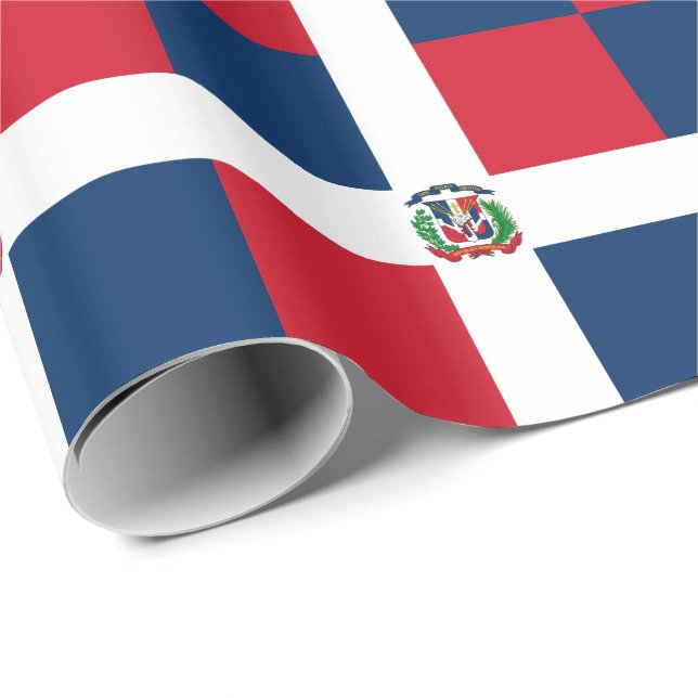 Dominican Republic Flag Wrapping Paper (Roll Corner)