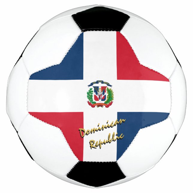 Dominican Republic Football & Flag / Sports Soccer Ball (Front)