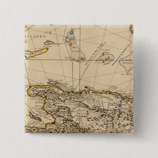 Dominican Republic, Haiti, West Indies 15 Cm Square Badge (Front)