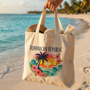Dominican Republic Heavy-Duty Large Tote Bag