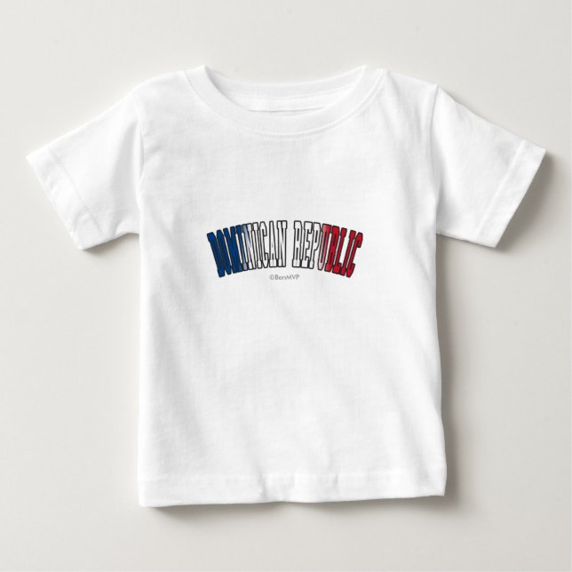 Dominican Republic in national flag colours Baby T-Shirt (Front)
