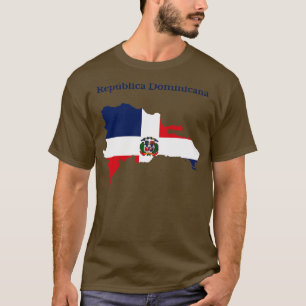 Dominican Republic Map Flag T-Shirt