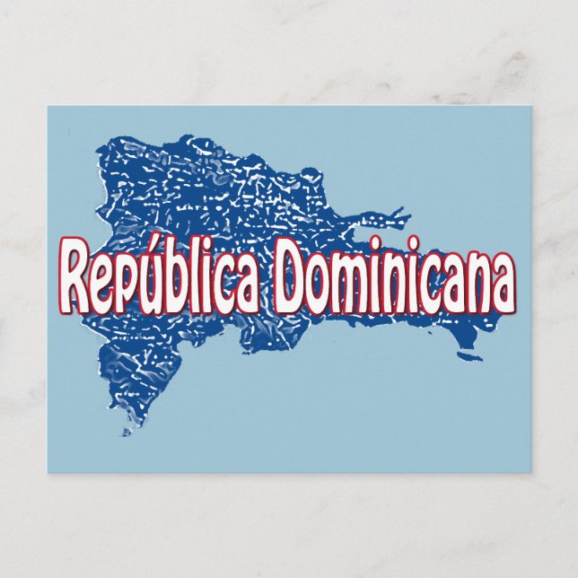 Dominican Republic map Postcard (Front)