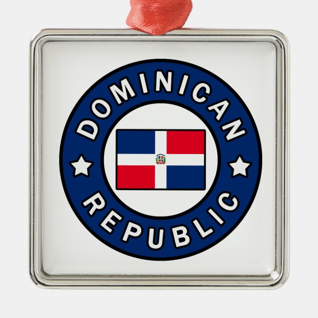 Dominican Republic Metal Tree Decoration (Front)