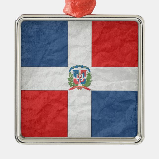 Dominican Republic Metal Tree Decoration (Front)