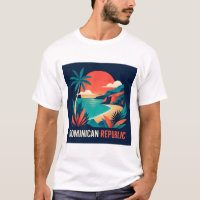 Dominican Republic Modern Geometric Travel T-Shirt