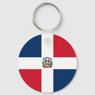 Dominican Republic National World Flag Key Ring