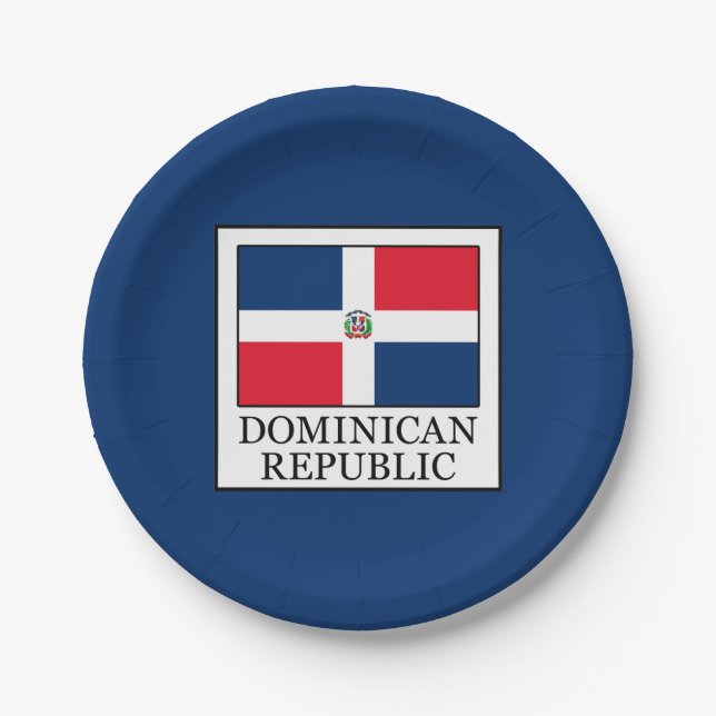 Dominican Republic Paper Plate (Front)
