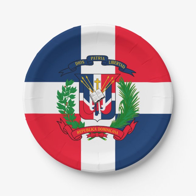 Dominican Republic Paper Plate (Front)