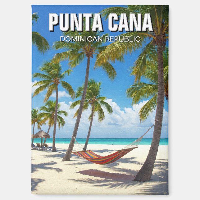 Dominican Republic Punta Cana Beach Travel Magnet (Front)