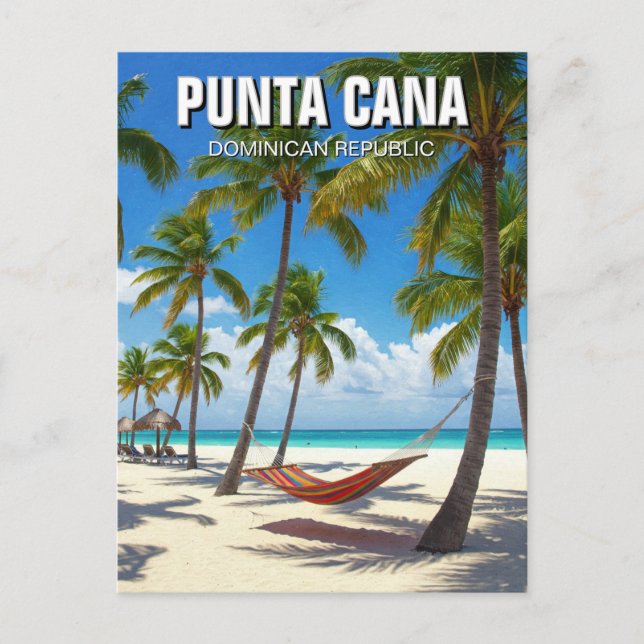 Dominican Republic Punta Cana Beach Travel Postcard (Front)