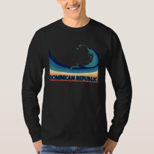 Dominican Republic Retro Surf Sailing & Fishing V T-Shirt