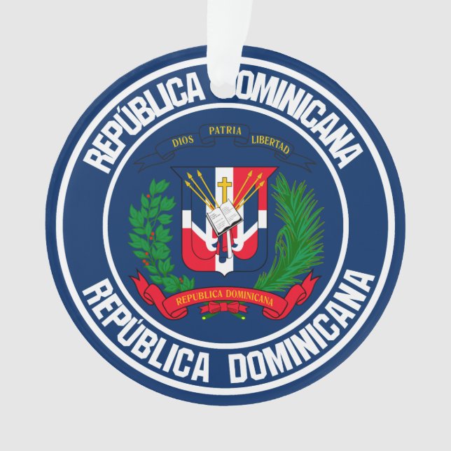 Dominican Republic Round Emblem Ornament (Front)