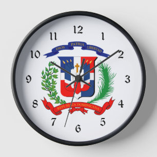 Dominican Republic - Seal - Flag - Symbol Clock