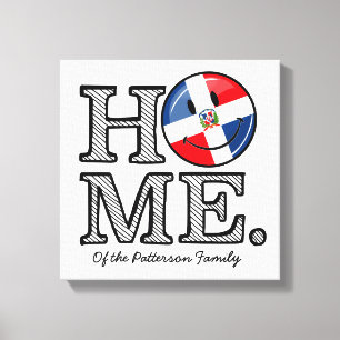 Dominican Republic Smiling Flag Housewarming Canvas Print