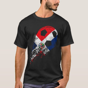 Dominican Republic Soccer Flag Pride Soccer Player T-Shirt