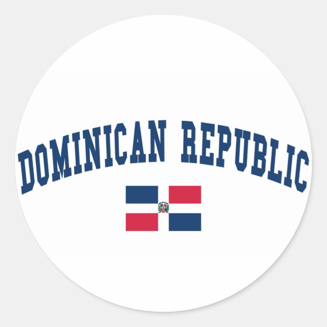 Dominican Republic Style Classic Round Sticker (Front)