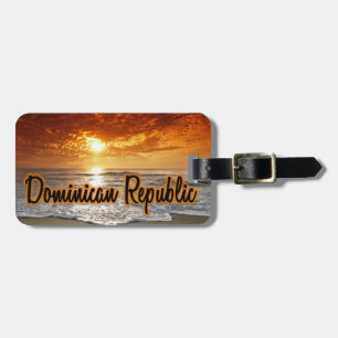 Dominican Republic sunset luggage tag