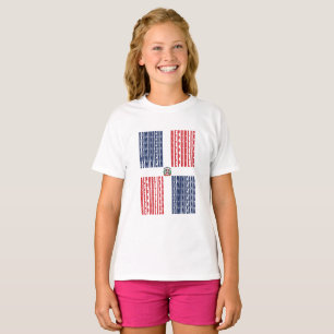 Dominican Republic Typography Flag T-Shirt