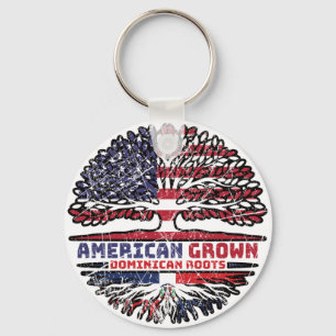 Dominican Republic US American USA United States Key Ring