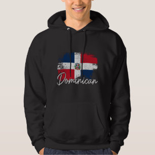 Dominican Republic Vintage Flag Dominican Pride Ro Hoodie