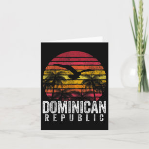 Dominican Republic Vintage Retro Island Men Women Card
