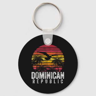 Dominican Republic Vintage Retro Island Men Women Key Ring