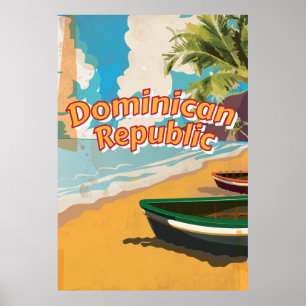 Dominican Republic Vintage vacation Poster
