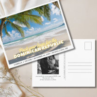 Dominican Republic Wedding Save the Date Postcard