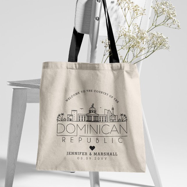 Dominican Republic Wedding | Stylised Skyline Tote Bag (Creator Uploaded)