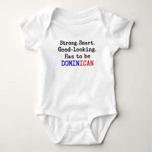 dominican strong baby bodysuit