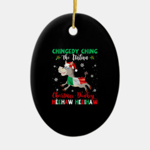 Dominick The Christmas Donkey-Italian Donkey Ceramic Tree Decoration
