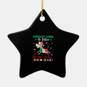 Dominick The Christmas Donkey-Italian Donkey Ceramic Tree Decoration