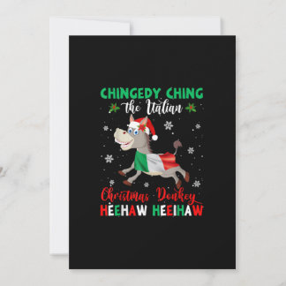 Dominick The Christmas Donkey-Italian Donkey Holiday Card