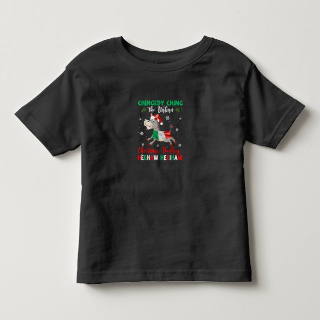 Dominick The Christmas Donkey-Italian Donkey Toddler T-Shirt (Front)