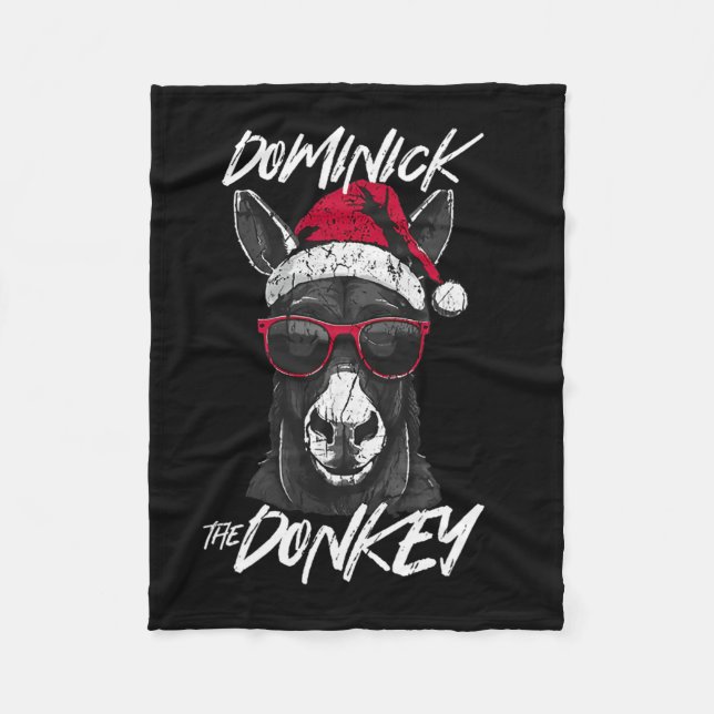 Dominick The Donkey 1  Fleece Blanket (Front)
