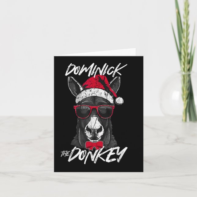 Dominick The Donkey Christmas Funny  Card (Front)