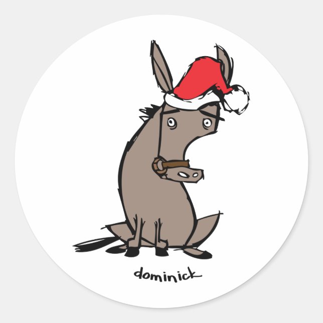 Dominick the Donkey Classic Round Sticker (Front)