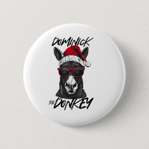Dominick The Donkey Funny Christmas Italian Christ 6 Cm Round Badge