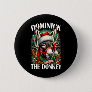 Dominick The Donkey Funny Christmas Italian Christ 6 Cm Round Badge