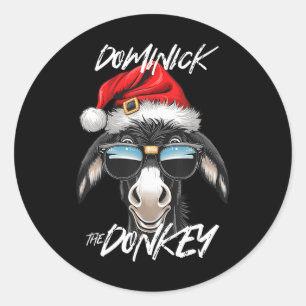 Dominick The Donkey Funny Christmas Italian Christ Classic Round Sticker