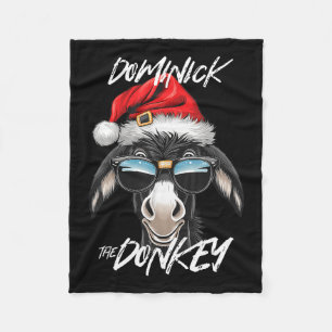 Dominick The Donkey Funny Christmas Italian Christ Fleece Blanket