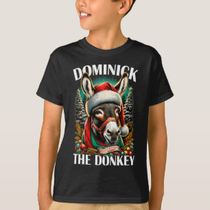 Dominick The Donkey Funny Christmas Italian Christ T-Shirt