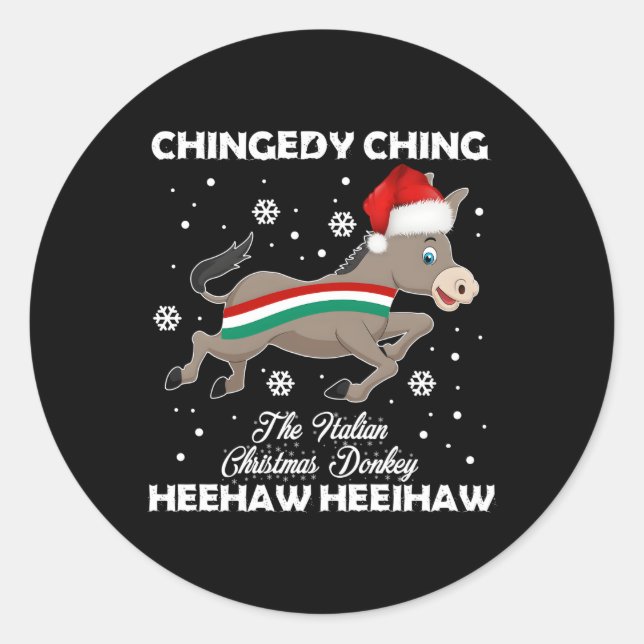 Dominick The Donkey-Italian Donkey Classic Round Sticker (Front)